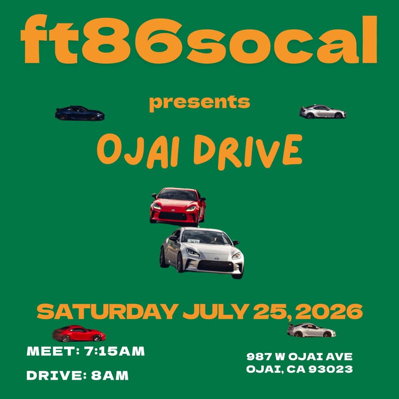 Cover Image for ft86socal July 2026 Drive