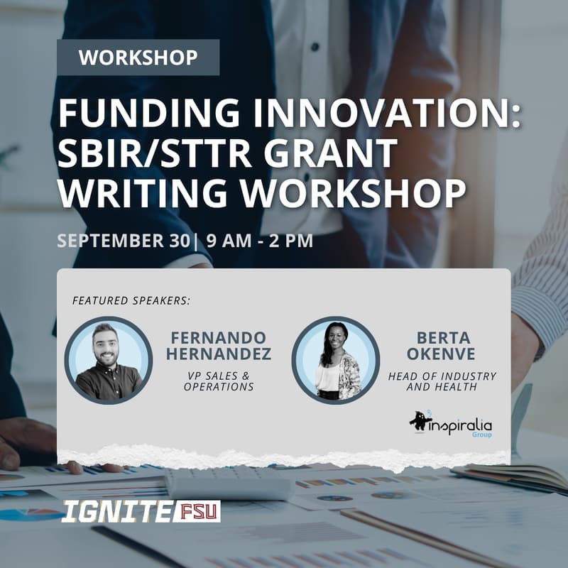 Cover Image for Funding Innovation: SBIR/STTR Grant Writing Workshop