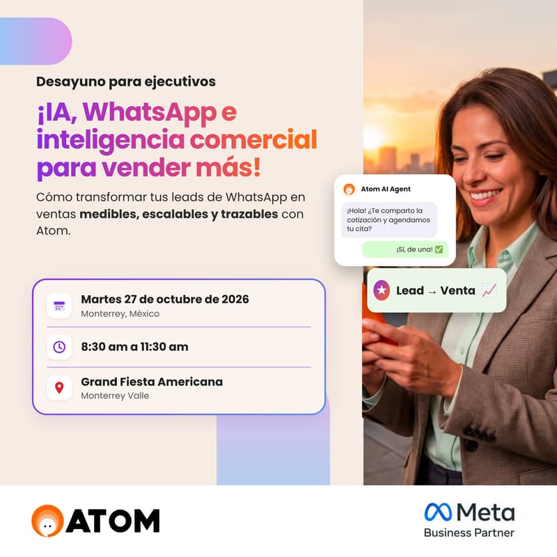 Cover Image for IA, WhatsApp e inteligencia comercial para vender más