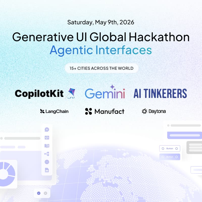 Cover Image for The Generative UI Global Hackathon (Virtual)