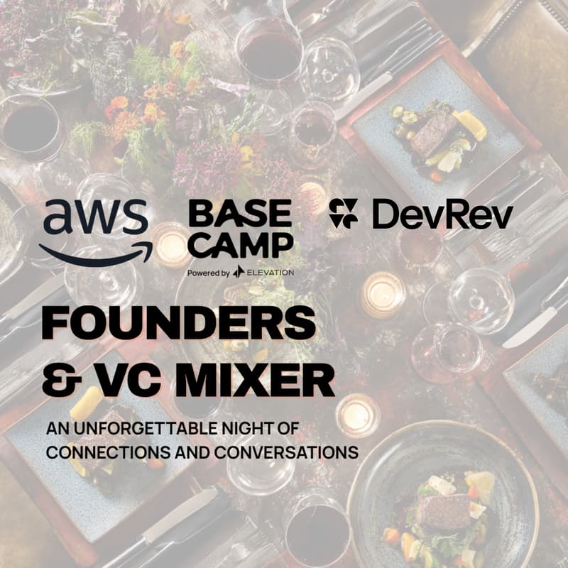 Cover Image for AWS x DevRev Founders & VCs Mixer | 11th Aug | Bangalore
