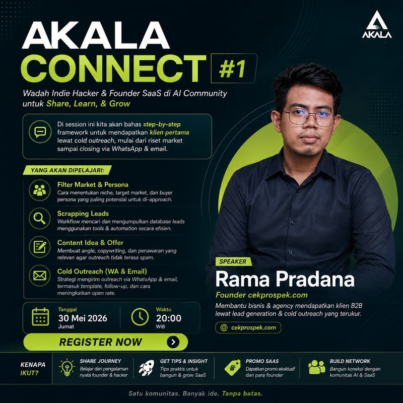 Cover Image for AKALA CONNECT #1 - How to Get Your First Client Using Cold Outreach