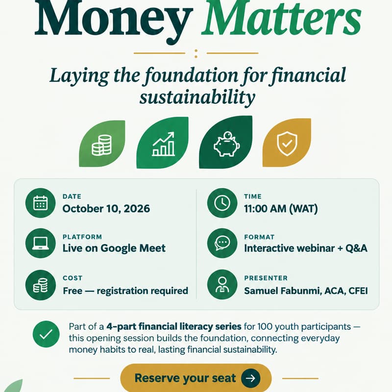 Cover Image for Money Matters: Laying the Foundation for Financial Sustainability