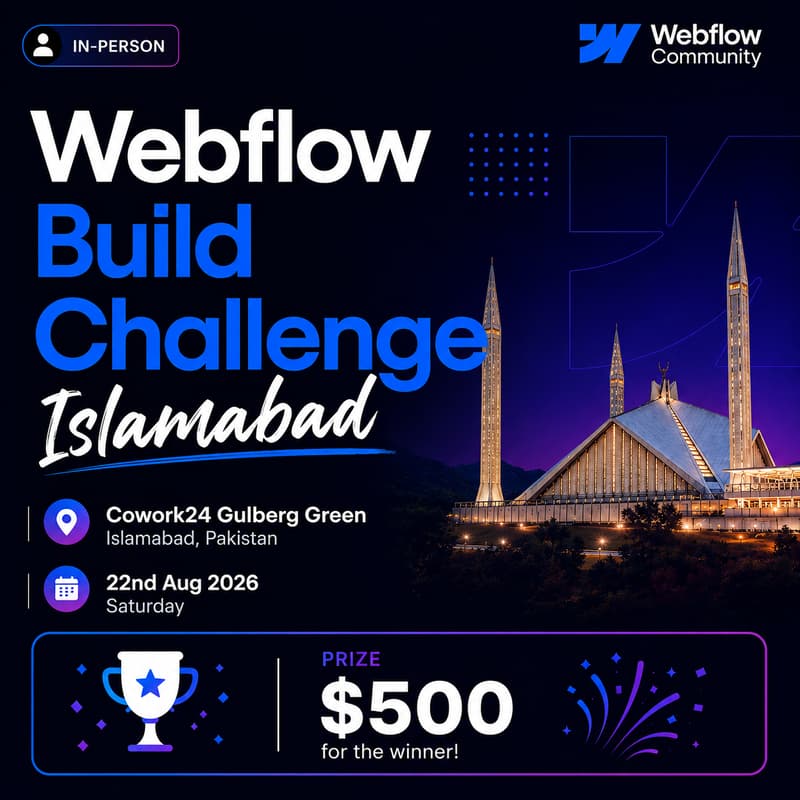 Cover Image for Webflow Build Challenge Islamabad
