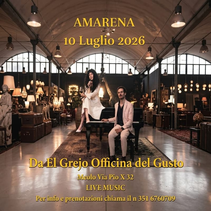 Cover Image for Live Music- AMARENA DUO🍒 ( Jazz & Retrò Pop)