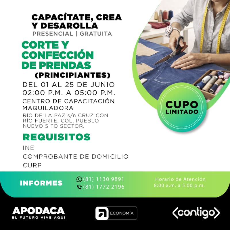 Cover Image for CURSO DE CORTE Y CONFECCIÓN DE PRENDAS: CAPACÍTATE COMO COSTURERA/O (PRESENCIAL)