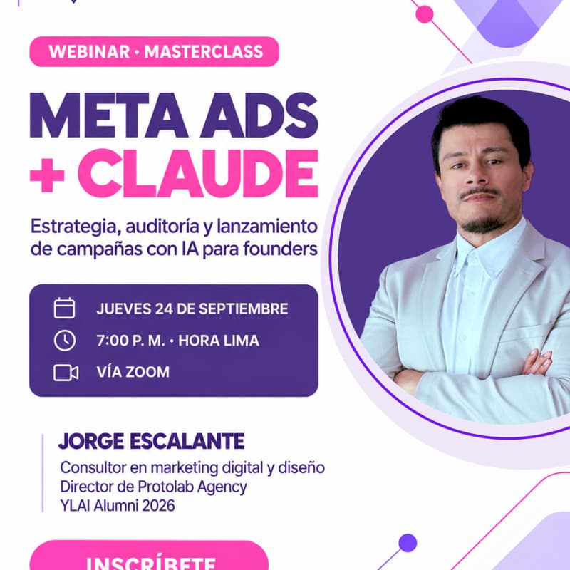 Cover Image for Meta Ads + Claude Masterclass: crea campañas con estrategia e IA 🚀