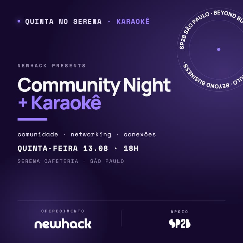 Cover Image for Community Night | Happy Hour & Karaokê