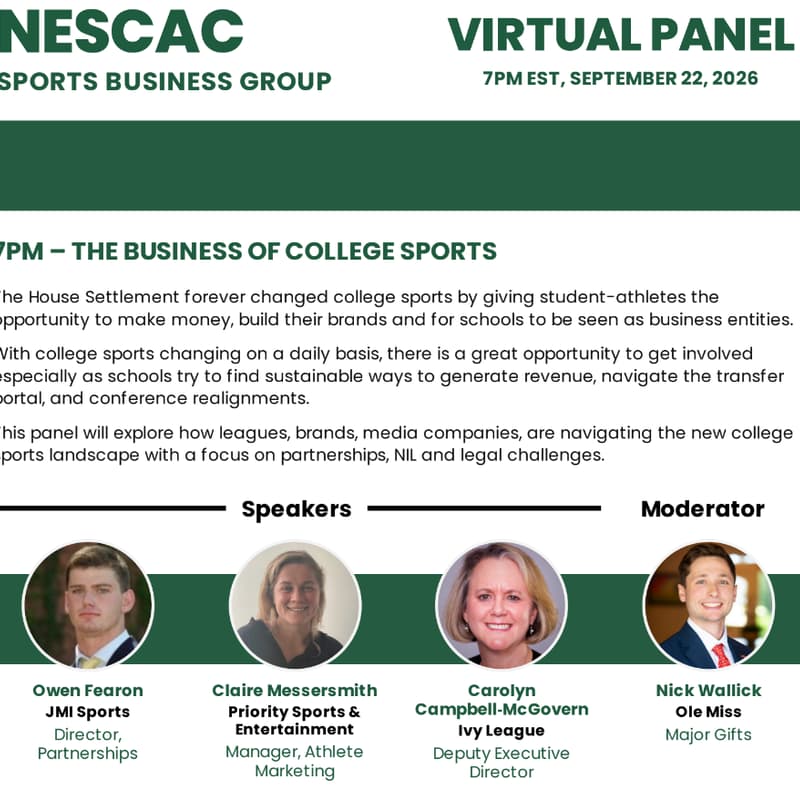 Cover Image for Panel:The Business of College Sports