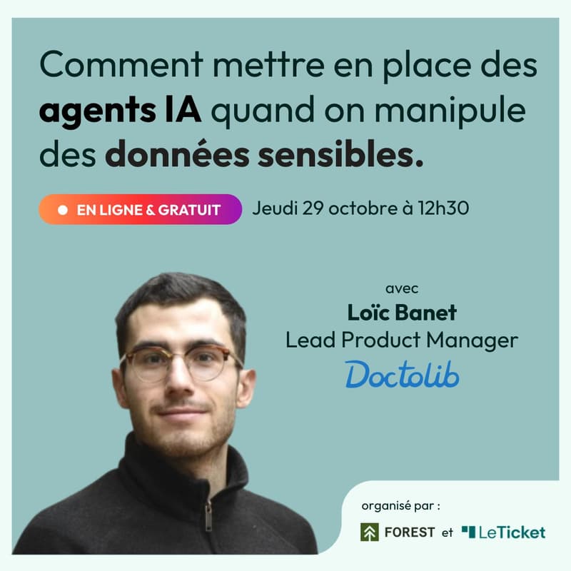 Cover Image for LIVE : Comment Doctolib déploie des agents IA sur des données sensibles - avec Loïc Banet