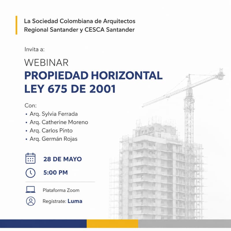 Cover Image for Webinar | Propiedad Horizontal – Ley 675 de 2001