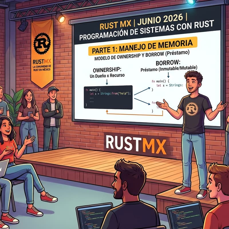 Cover Image for RustMX Junio - Programación sistemas parte 1 - Manejo de memoria