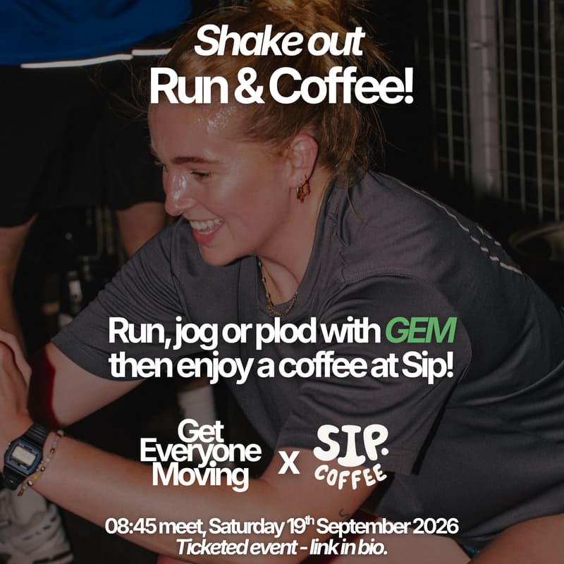 Cover Image for Shake Out Run & Coffee, with GEM and SIP