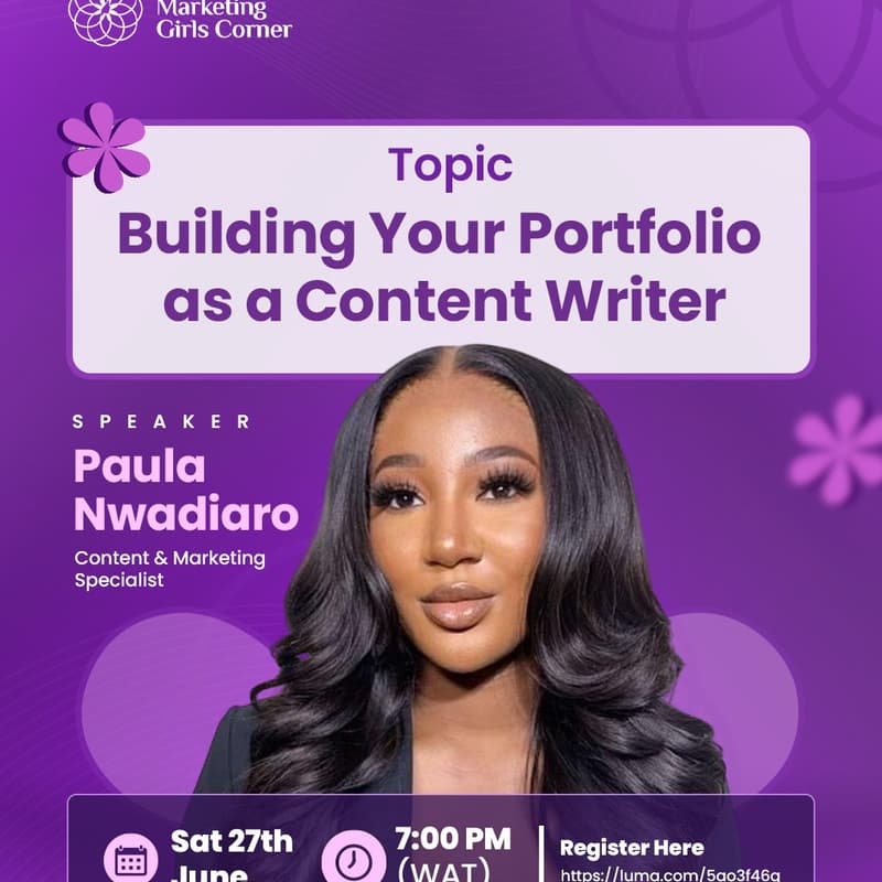Building your portfolio as a content writer · Luma