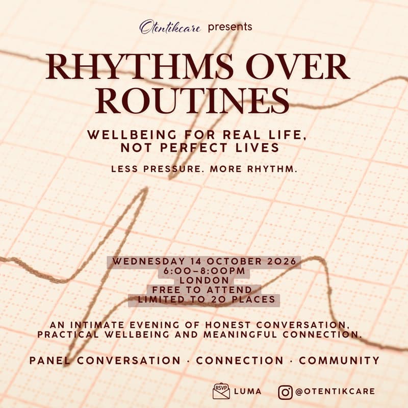 Cover Image for Rhythms Over Routines: Wellbeing for Real Life, Not Perfect Lives.