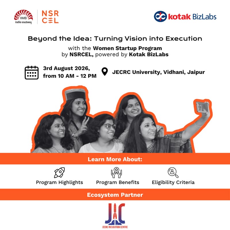 Cover Image for 📍 Women Entrepreneurs Meet-up in Jaipur | Beyond the Idea: Turning Vision into Execution
