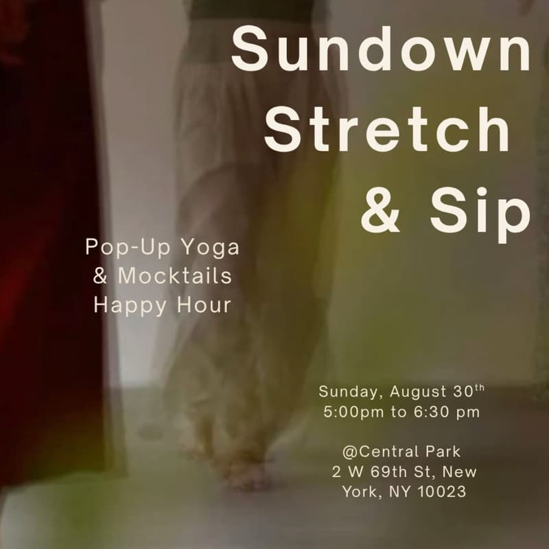 Cover Image for Sundown Stretch & Sip: Yoga & Mocktail Happy Hour!