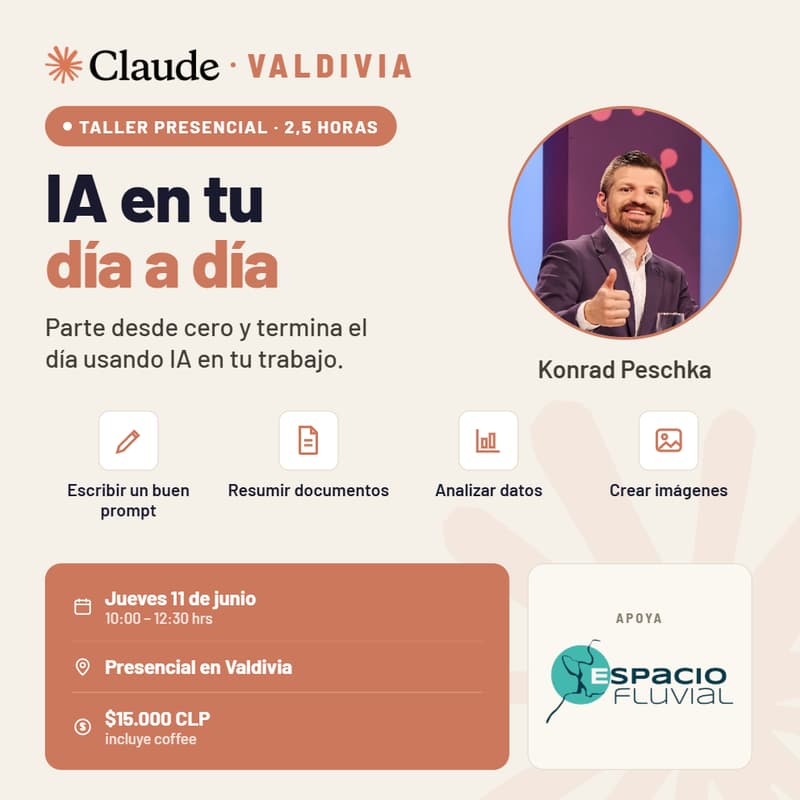 Cover Image for IA en tu día a día — Taller práctico para emprendedores y profesionales