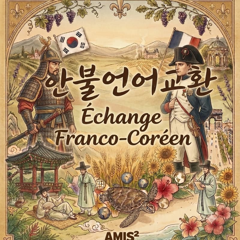 Cover Image for Échange Franco-Coréen 🇰🇷🇫🇷 Amis² 한불 언어교환 Paris