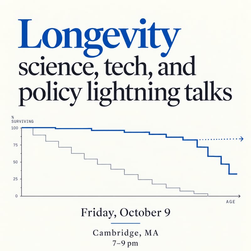 Cover Image for Longevity science, tech, and policy lightning talks!