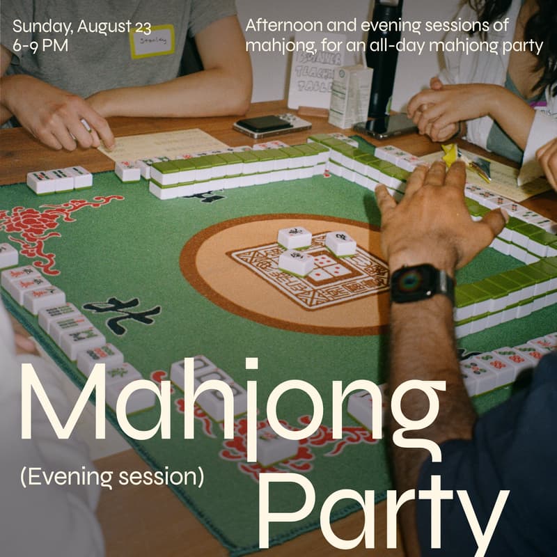 Cover Image for Evening session: All-Day Mahjong Party ft. Menu by Aeri Cafe