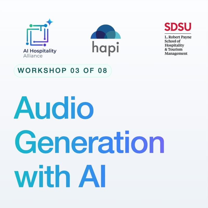 Cover Image for AIHA WORKSHOP 04 of 08: Give AI a Voice: Music, Speech, Podcasts & Audio Generation