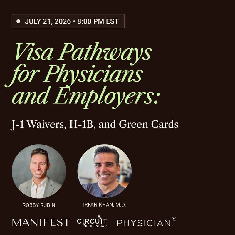 Cover Image for Visa Pathways for Physicians and Employers: J-1 Waivers, H-1B, and Green Cards