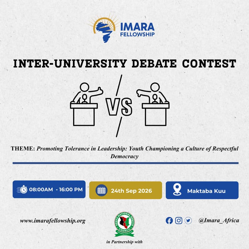 Cover Image for IMARA FELLOWSHIP INTER-UNIVERSITY CIVIC DEBATE