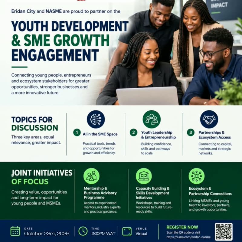 Cover Image for EridanCity x NASME Youth Development & SME Growth Engagement