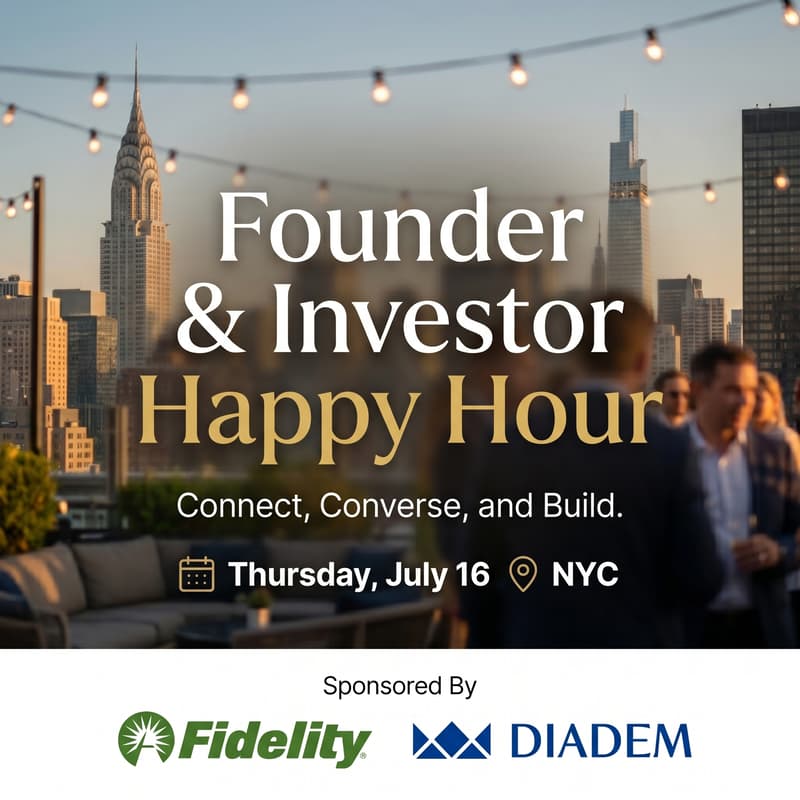 Cover Image for Diadem VC Backed Founder & Investor Happy Hour sponsored by Fidelity
