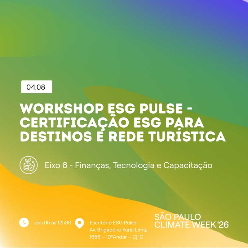 Cover Image for Workshop ESG Pulse | Certificação ESG para Destinos e Rede Turística
