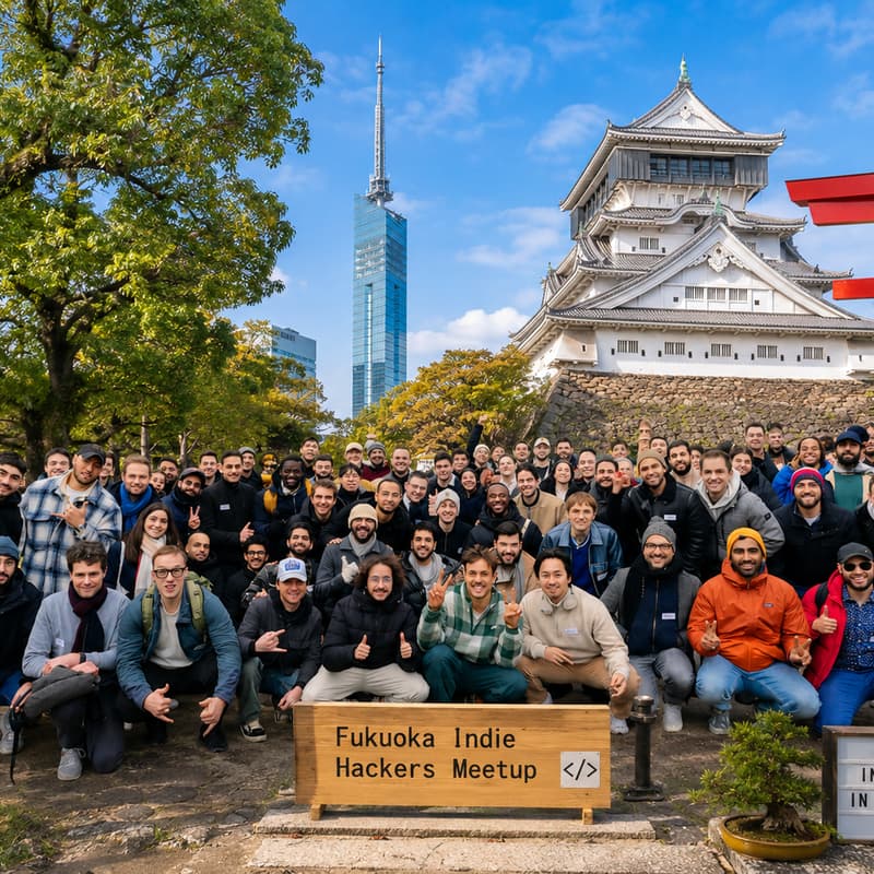 Cover Image for Indie Hackers Meetup in Fukuoka 🇯🇵