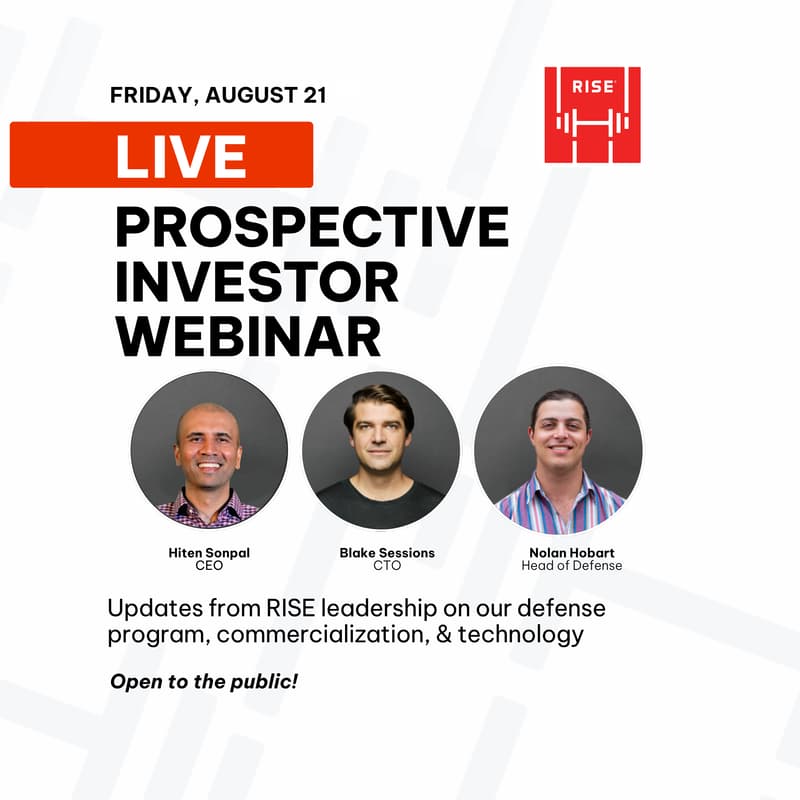 Cover Image for RISE Prospective Investor Webinar