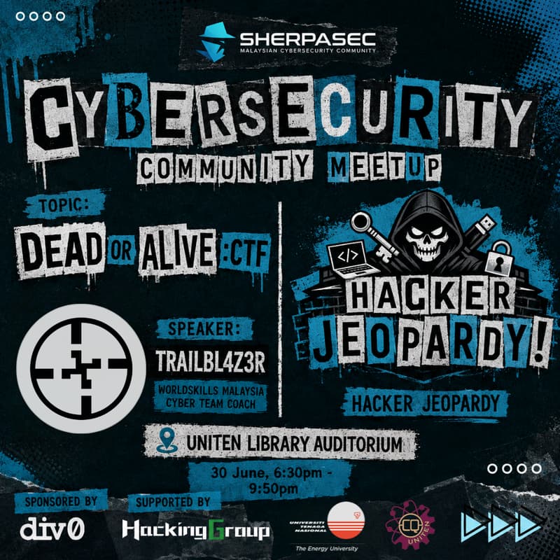 Cover Image for SherpaSec June Cybersecurity Meetup @ UNITEN