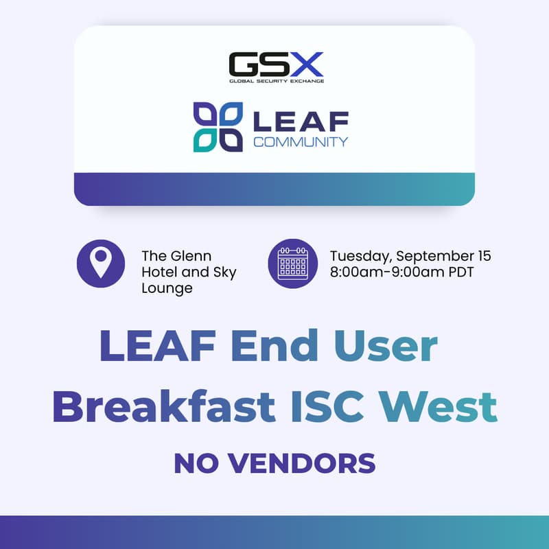 Cover Image for LEAF Community End User Committee Breakfast GSX