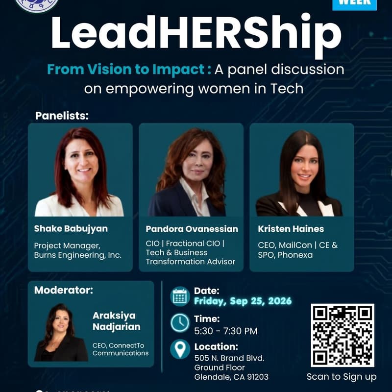 Cover Image for Glendale Tech Week 2026: LeadHERship - Empowering women in tech