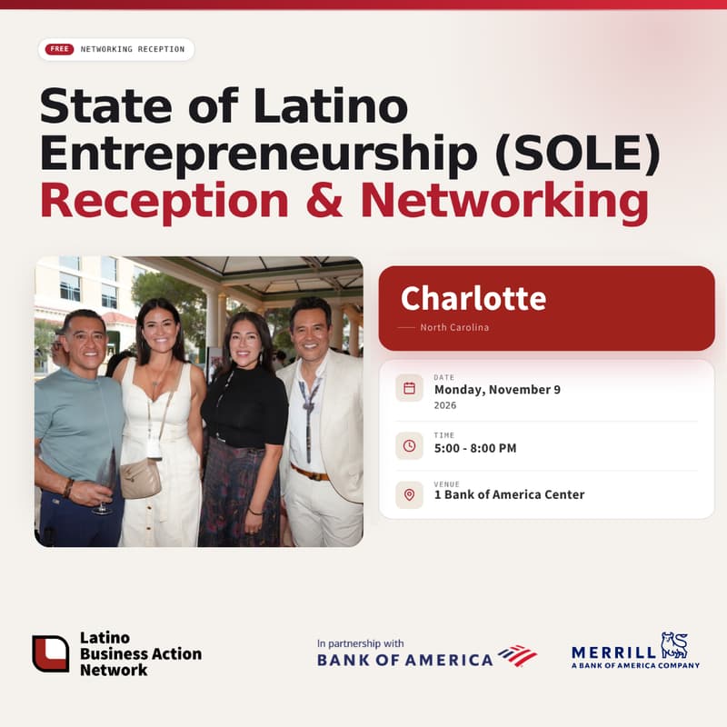 Cover Image for Charlotte, NC | State of Latino Entrepreneurship (SOLE) Networking Reception