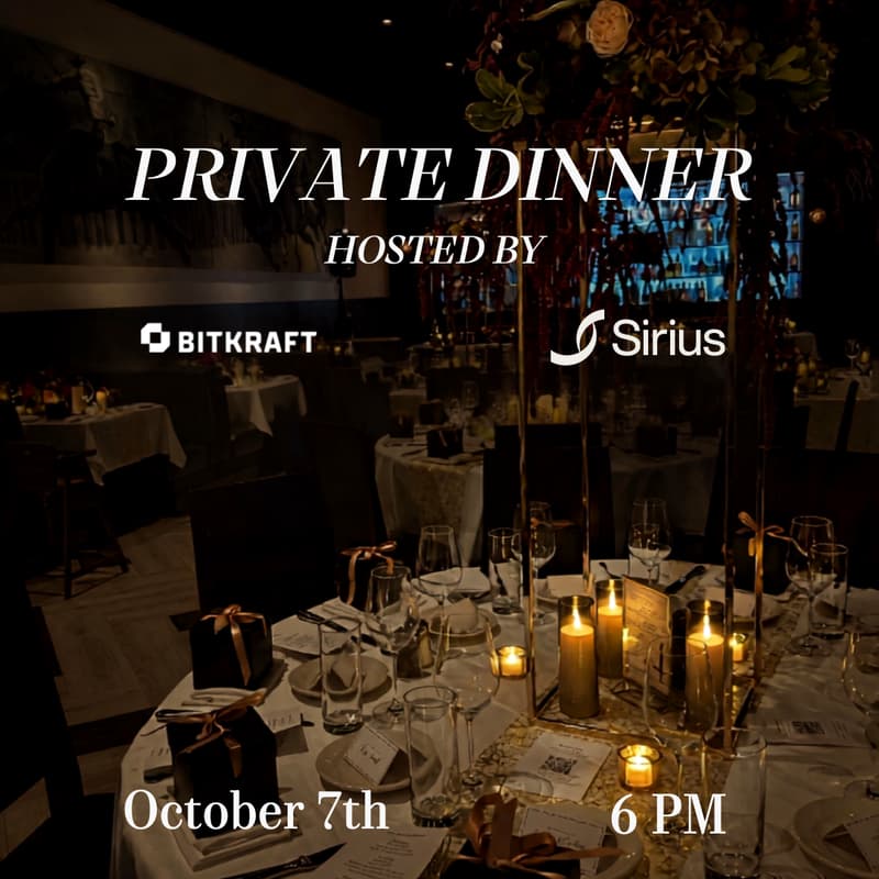 Cover Image for Private Consumer Dinner by Sirius × BITKRAFT