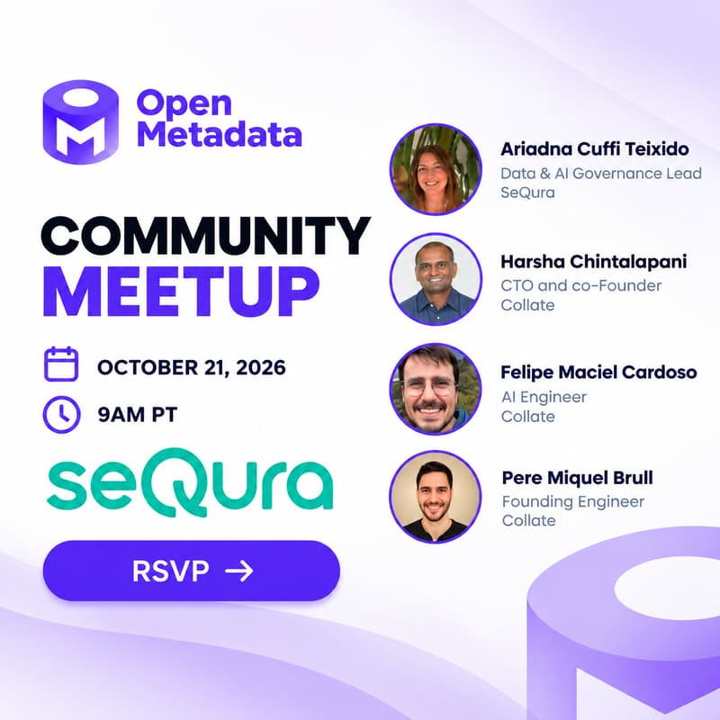 Cover Image for OpenMetadata Monthly Meetup: seQura's Story, AI Agents & 2.1
