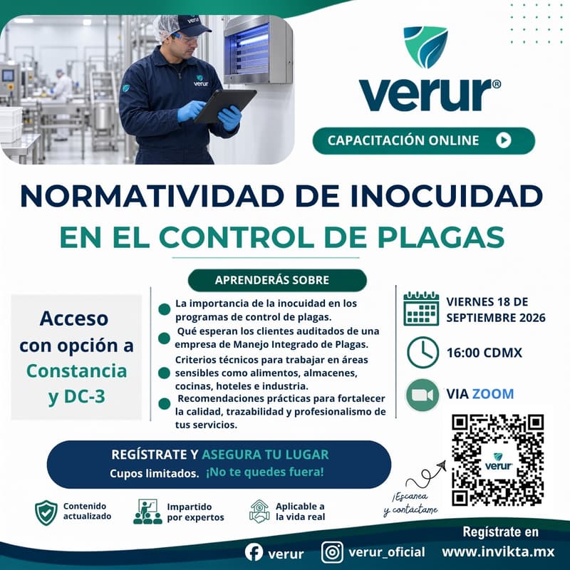 Cover Image for NORMATIVIDAD DE INOCUIDAD EN EL CONTROL DE PLAGAS URBANAS