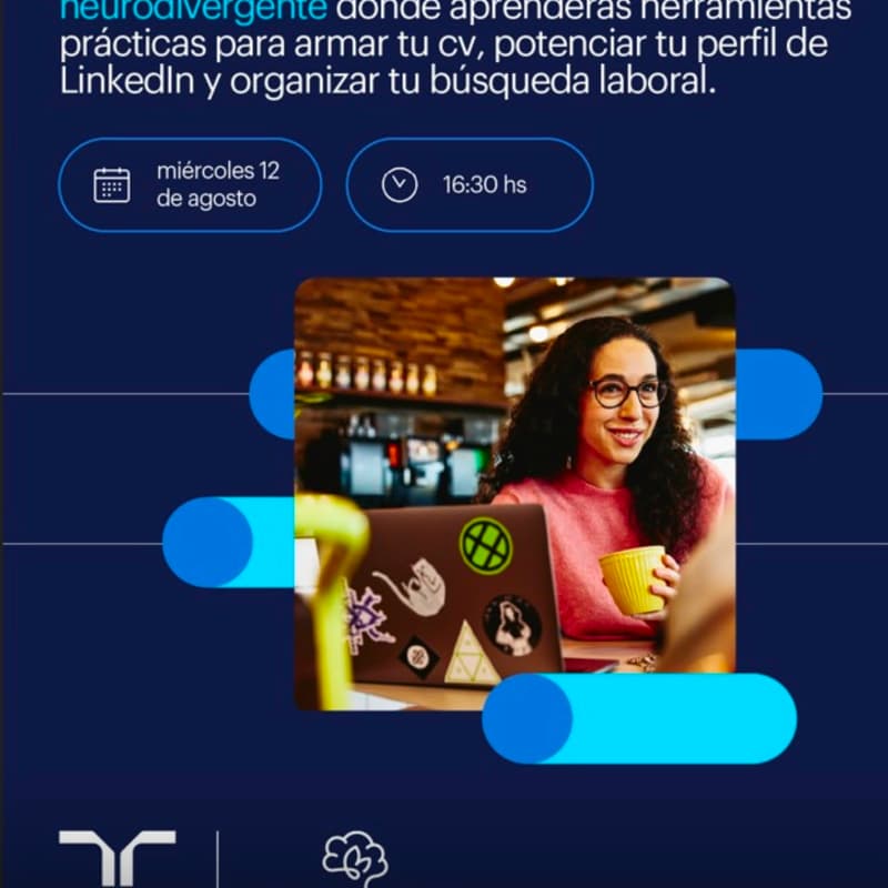 Cover Image for Encuentro dirigido a personas neurodivergentes. Como armar tu CV y buscar trabajo en Linkedin