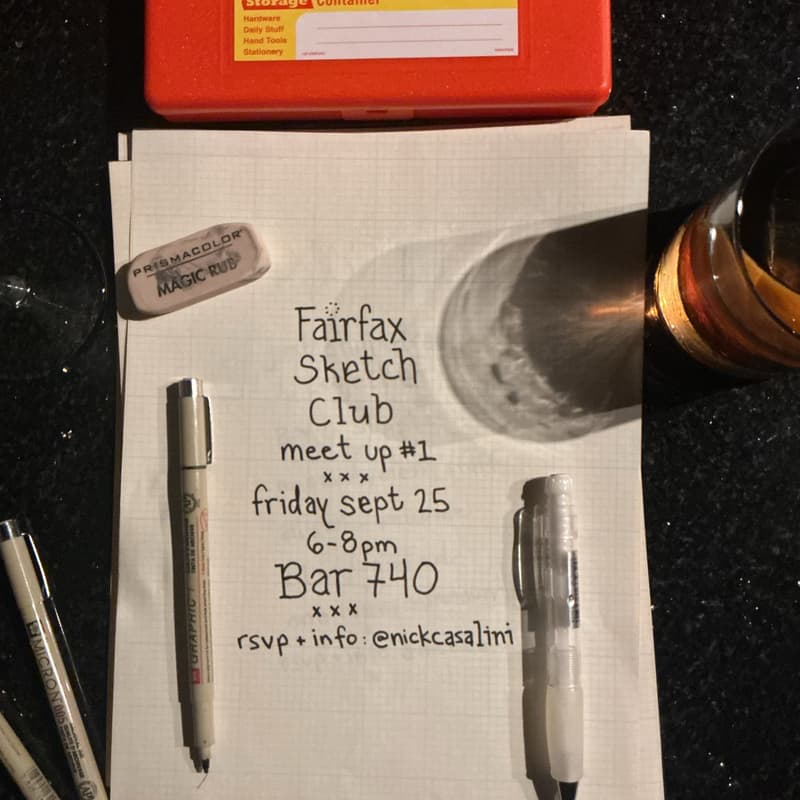 Cover Image for fairfax sketch club. meet up #1