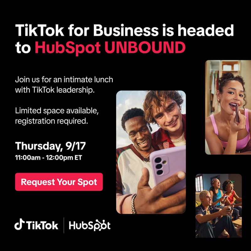 Cover Image for Private Lunch at UNBOUND with TikTok for Business