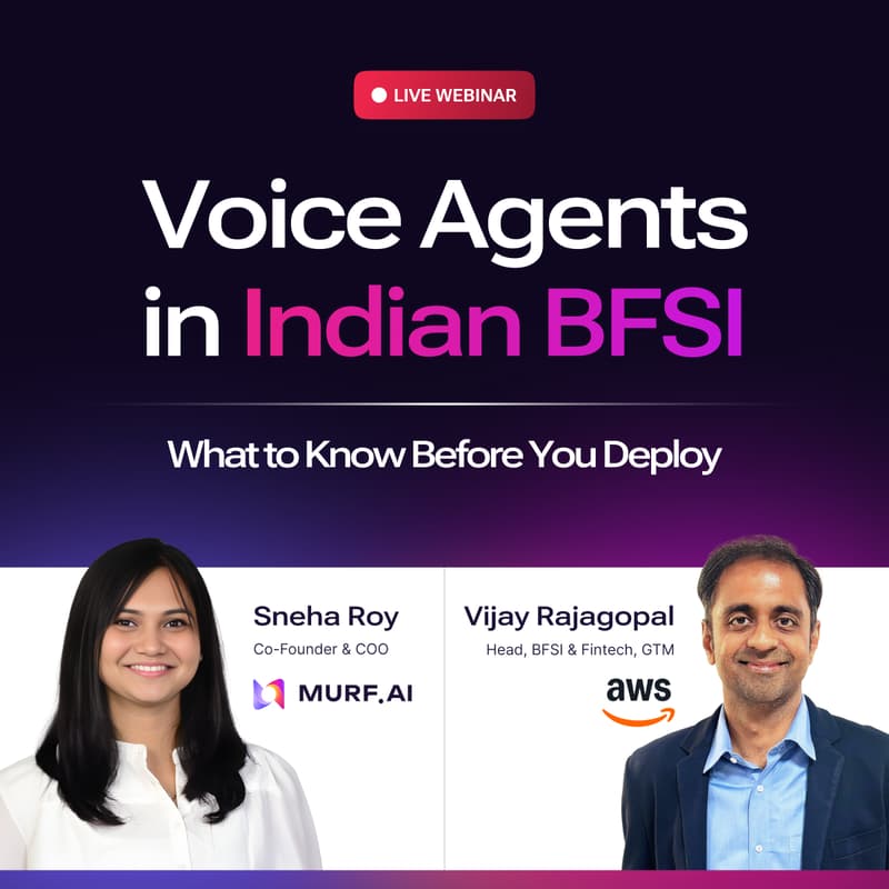 Cover Image for [Live Webinar] Voice Agents in Indian BFSI: What to Know Before You Deploy
