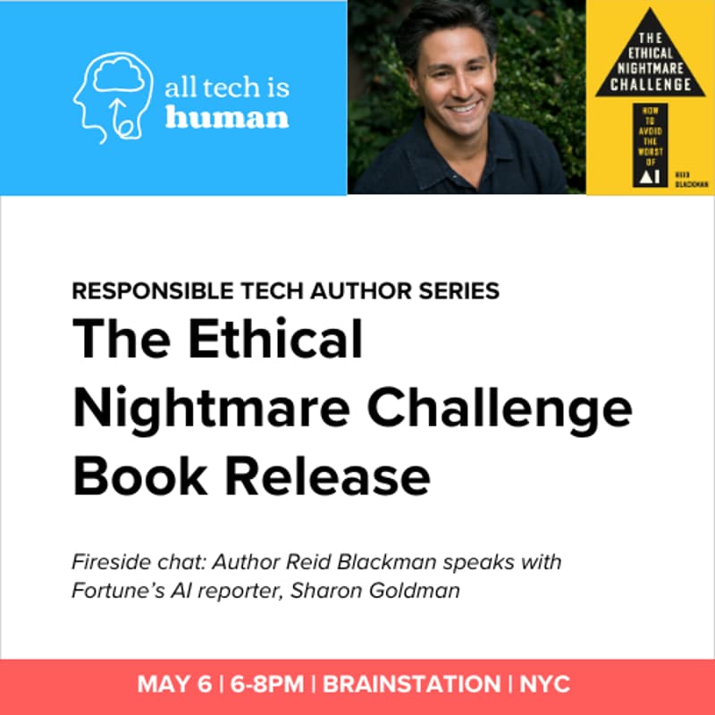 Cover Image for The Ethical Nightmare Challenge Book Release: Fireside Chat with Reid Blackman