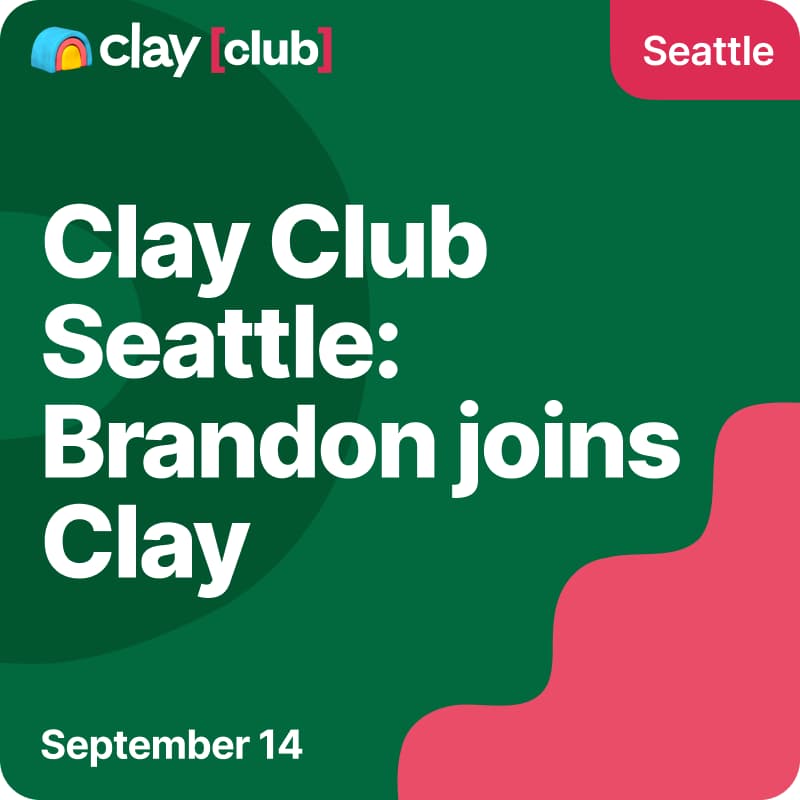 Cover Image for Clay in Seattle: Brandon joins Clay
