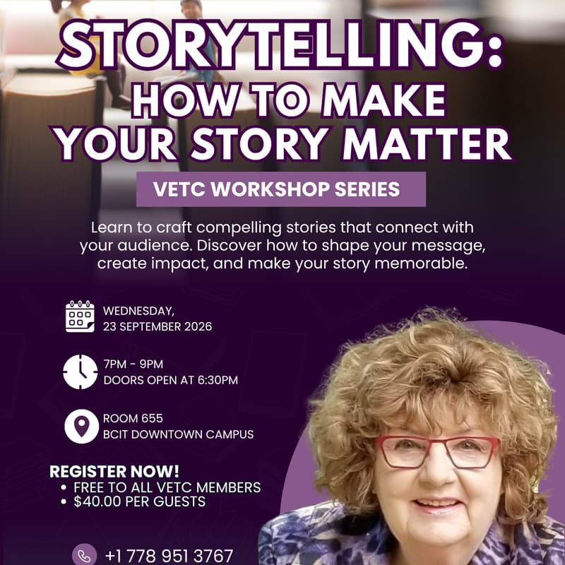 Cover Image for 🎤 Storytelling: How to Make Your Story Matter | VETC Workshop Series