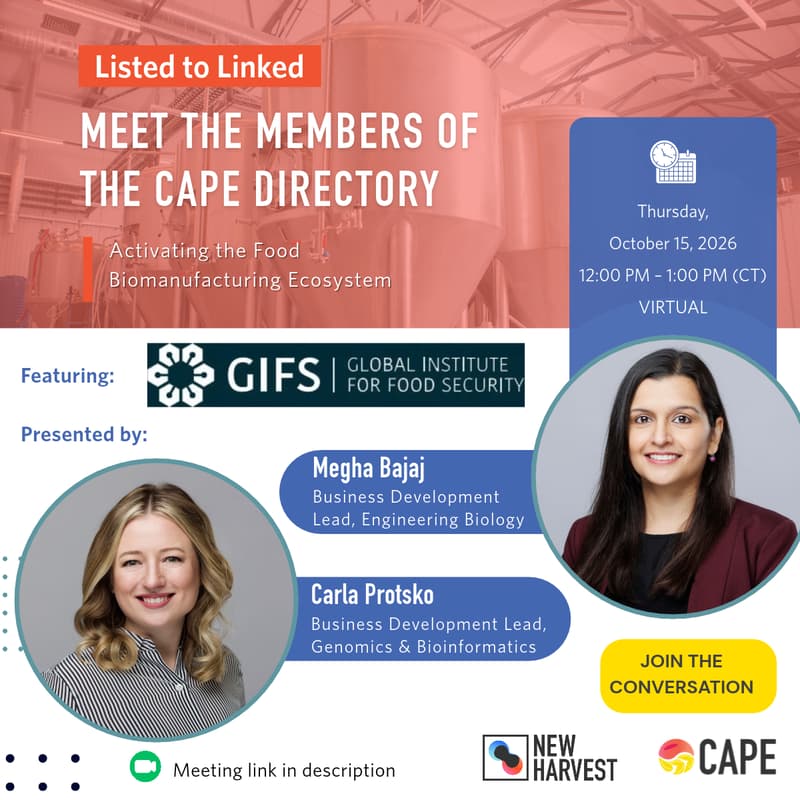 Cover Image for Listed to Linked - Meet the Members of the CAPE Directory: Global Institute for Food Security (GIFS)