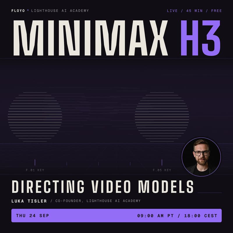 Cover Image for Directing Video Models: MiniMax H3 Live ft. Luka Tisler