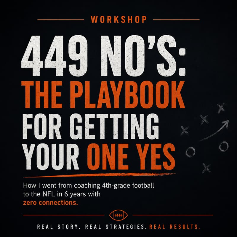 Cover Image for 449 No’s: What the NFL Taught Me About Grit, Outreach, and Betting on Yourself – Fabrik Member Exclusive
